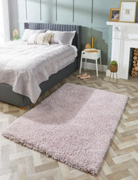 Lilac Solid Plush Shag Rug - Image 1