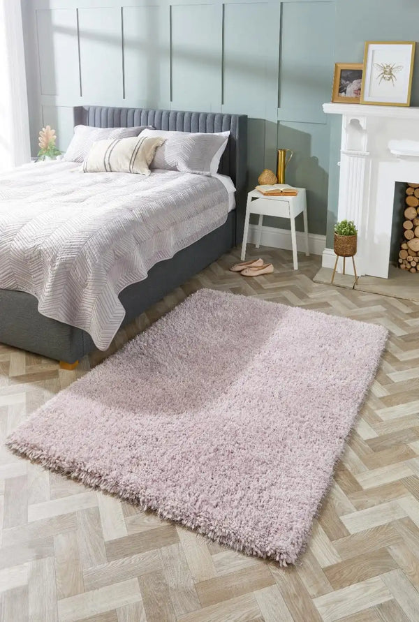 Lilac Solid Plush Shag Rug - Image 1