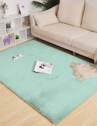 Lime Faux Rabbit Fur Rug - Image 1
