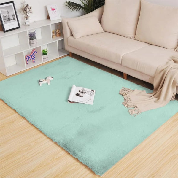 Lime Faux Rabbit Fur Rug - Image 1