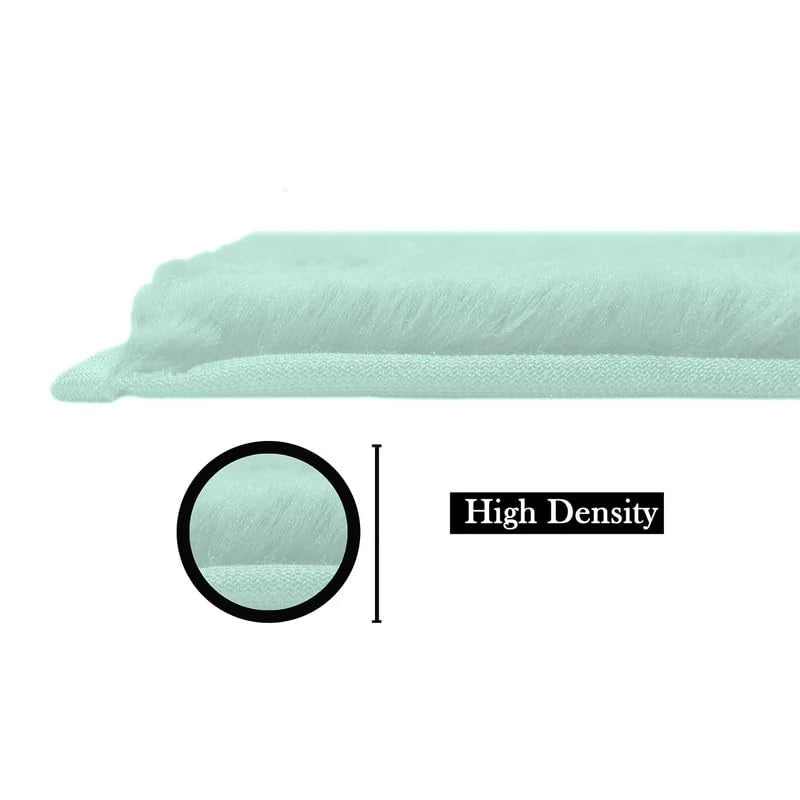Lime Faux Rabbit Fur Rug - Image 6