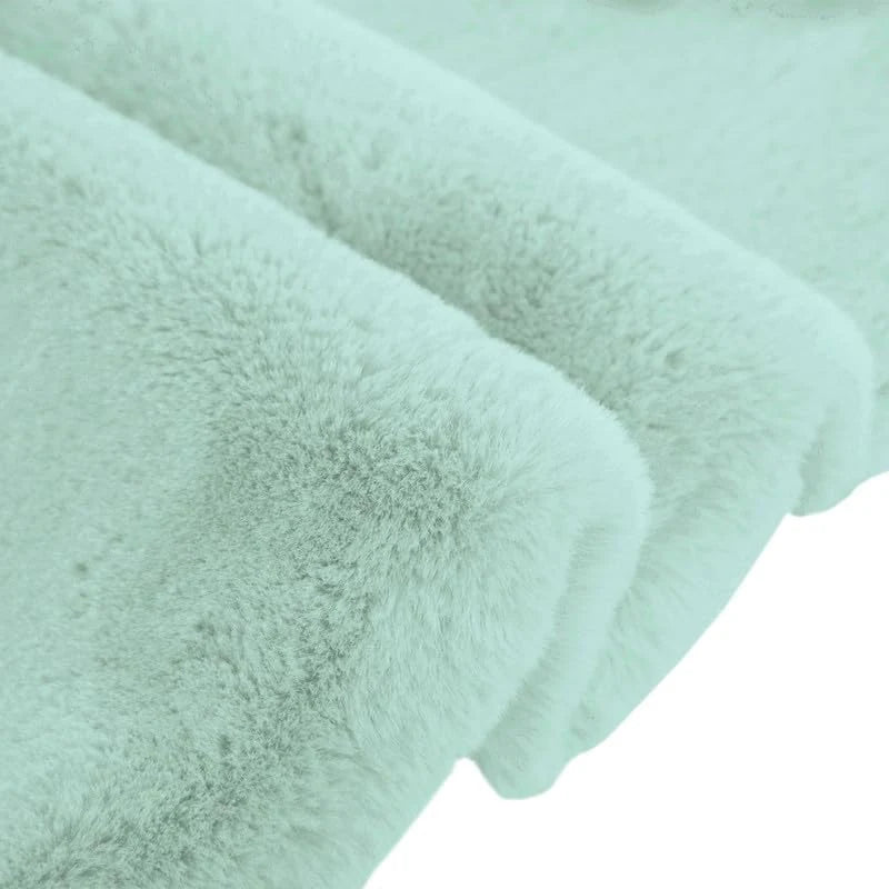 Lime Faux Rabbit Fur Rug - Image 7