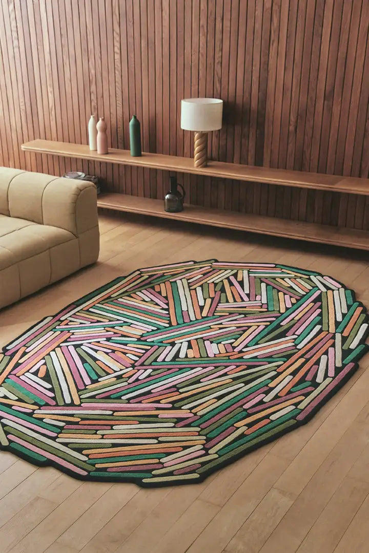 Macy Irregular Hand-Tufted Wool Rug - Image 1