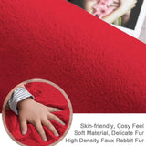 Mahroon Faux Rabbit Fur Rug - Image 4
