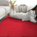 Mahroon Faux Rabbit Fur Rug - Image 5