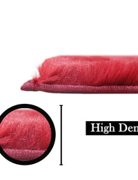 Mahroon Faux Rabbit Fur Rug - Image 6