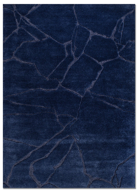 Marble Rug Viscose One-of-a-Kind Vintage Rug - Image 1