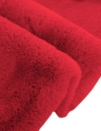 Maroon Faux Rabbit Fur Rug - Image 5