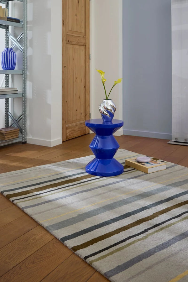 Metal Modern Hand-Tufted Wool Rug - Image 1