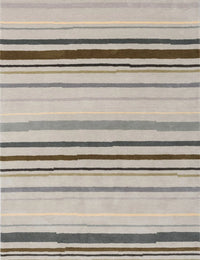 Metal Modern Hand-Tufted Wool Rug - Image 2