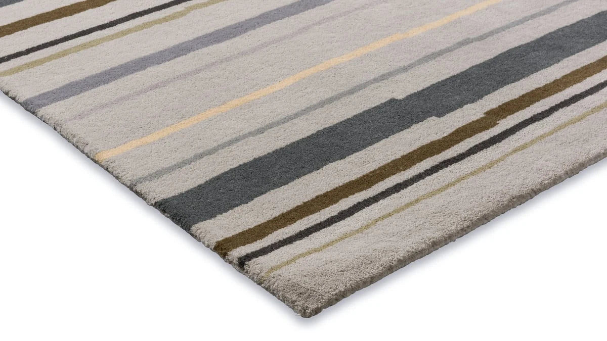 Metal Modern Hand-Tufted Wool Rug - Image 5