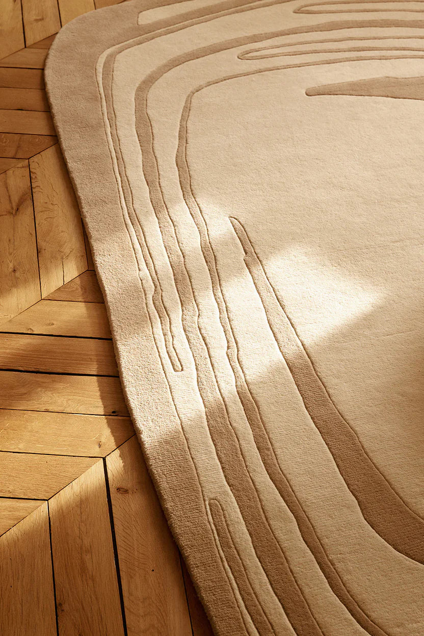 Mint Irregular Hand-Tufted Wool Rug - Image 4