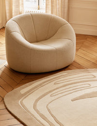 Mint Irregular Hand-Tufted Wool Rug - Image 6