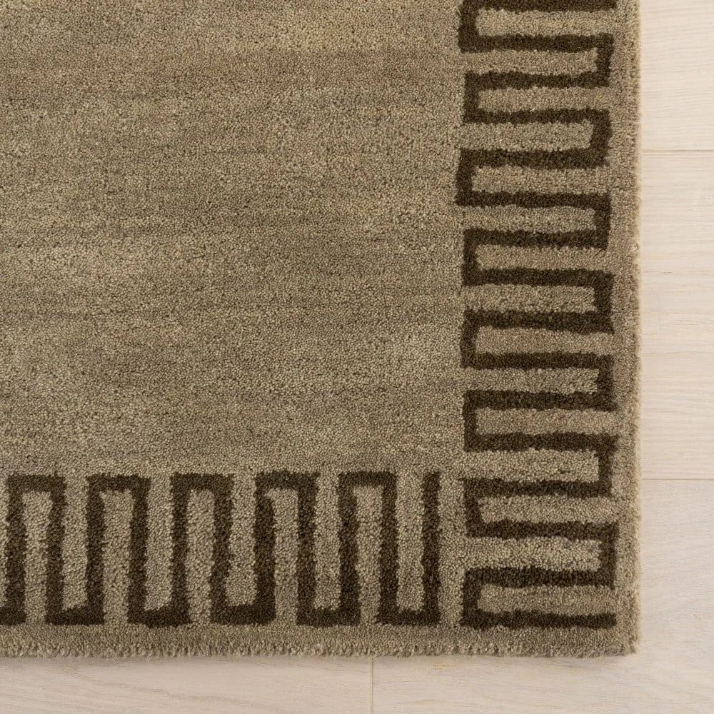 Mira Brown Abstract Hand-Tufted Wool Rug - Image 4