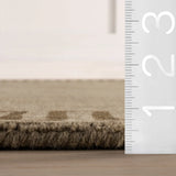 Mira Brown Abstract Hand-Tufted Wool Rug - Image 5