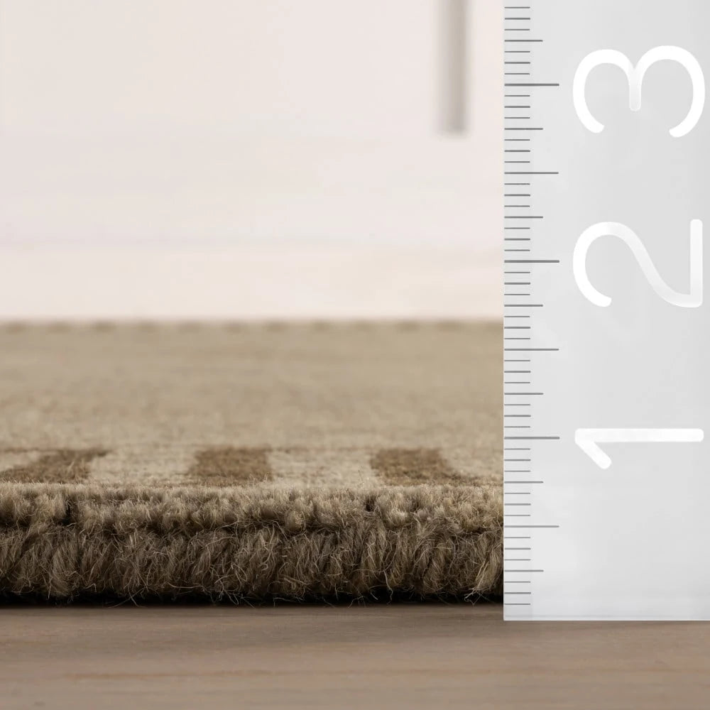 Mira Brown Abstract Hand-Tufted Wool Rug - Image 5