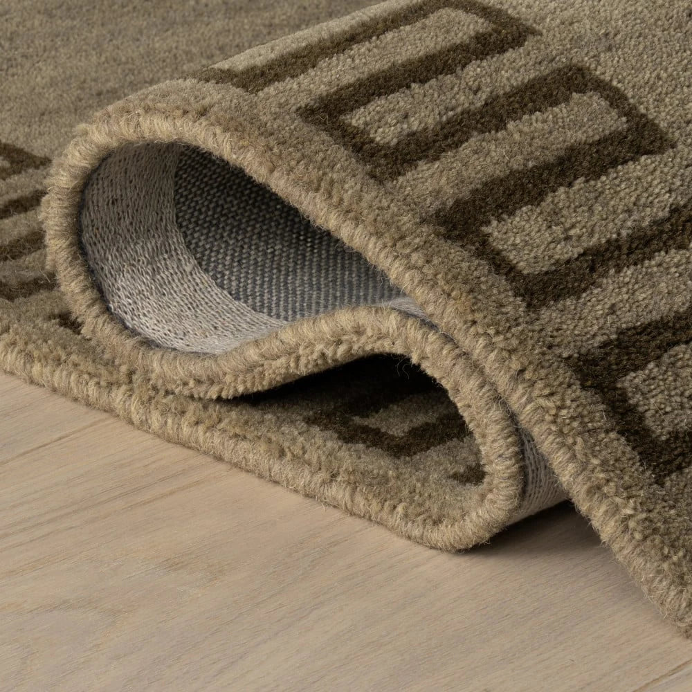 Mira Brown Abstract Hand-Tufted Wool Rug - Image 6