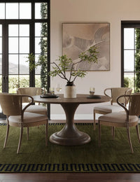 Mira Green Abstract Hand-Tufted Wool Rug - Image 1