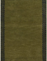 Mira Green Abstract Hand-Tufted Wool Rug - Image 2