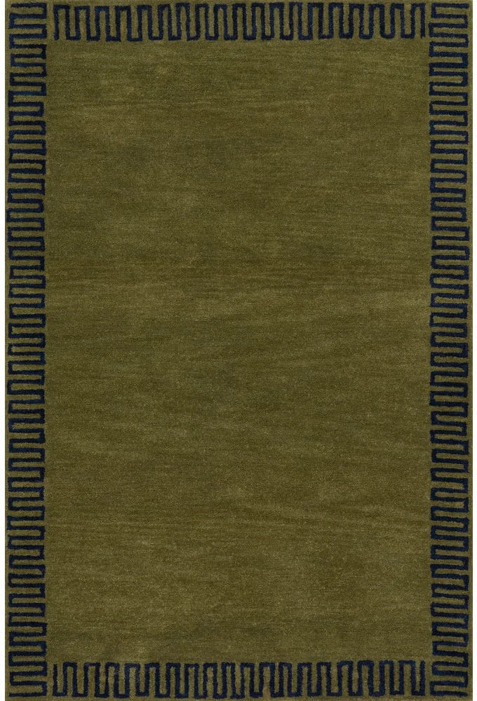Mira Green Abstract Hand-Tufted Wool Rug - Image 2