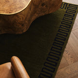 Mira Green Abstract Hand-Tufted Wool Rug - Image 3