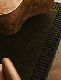 Mira Green Abstract Hand-Tufted Wool Rug - Image 3