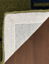 Mira Green Abstract Hand-Tufted Wool Rug - Image 4