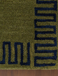 Mira Green Abstract Hand-Tufted Wool Rug - Image 5