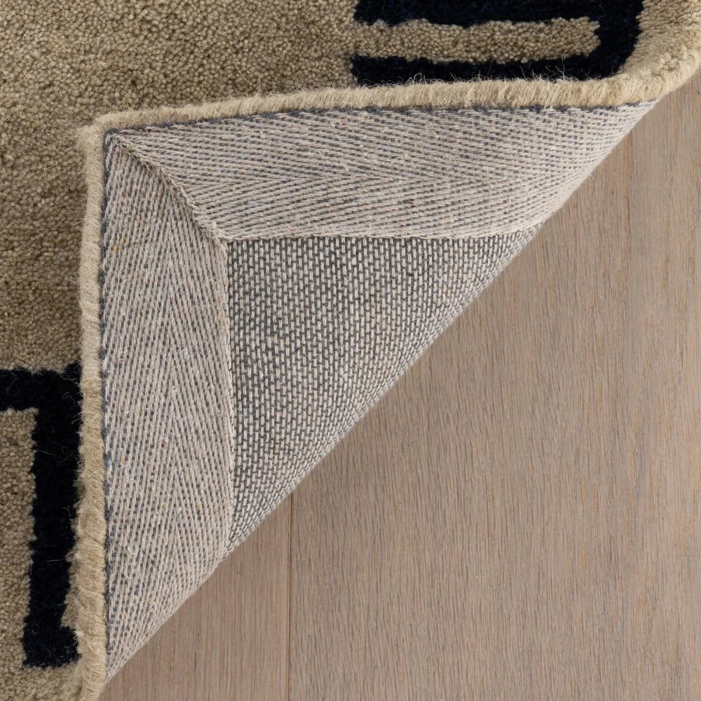 Mira Tan Abstract Hand-Tufted Wool Rug - Image 3