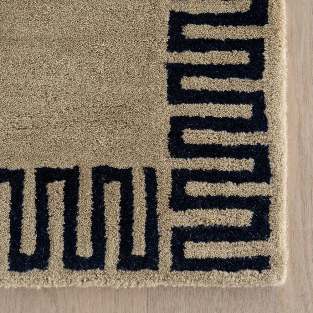 Mira Tan Abstract Hand-Tufted Wool Rug - Image 4
