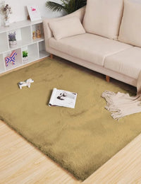 Mocha Faux Rabbit Fur Rug - Image 1