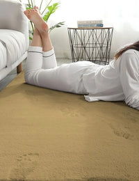 Mocha Faux Rabbit Fur Rug - Image 5