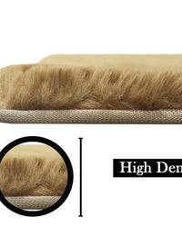 Mocha Faux Rabbit Fur Rug - Image 6