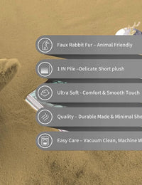 Mocha Faux Rabbit Fur Rug - Image 7
