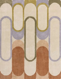 Module Abstract Hand-Tufted Wool Rug - Image 1
