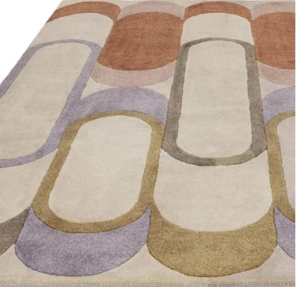 Module Abstract Hand-Tufted Wool Rug - Image 2
