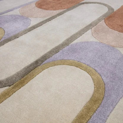 Module Abstract Hand-Tufted Wool Rug - Image 3