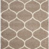 Morocco BEIGE & OFF WHITE Retro Collection Plush Shag Rug - Image 2