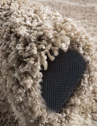 Morocco BEIGE & OFF WHITE Retro Collection Plush Shag Rug - Image 4