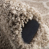 Morocco BEIGE & OFF WHITE Retro Collection Plush Shag Rug Round Rug - Image 7