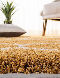 Morocco GOLD Retro Collection Plush Shag Rug Round Rug - Image 6