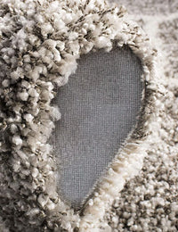 Morocco GREY MULTI Retro Collection Plush Shag Rug Round Rug - Image 3