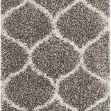 Morocco GREY MULTI Retro Collection Plush Shag Rug Runner Rug - Image 1