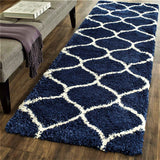 Morocco NAVY BLUE Retro Collection Plush Shag Rug - Image 2
