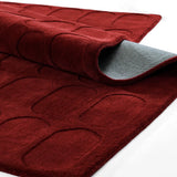 Morris Burgundy Geometric Hand-Tufted Wool Rug - Image 2