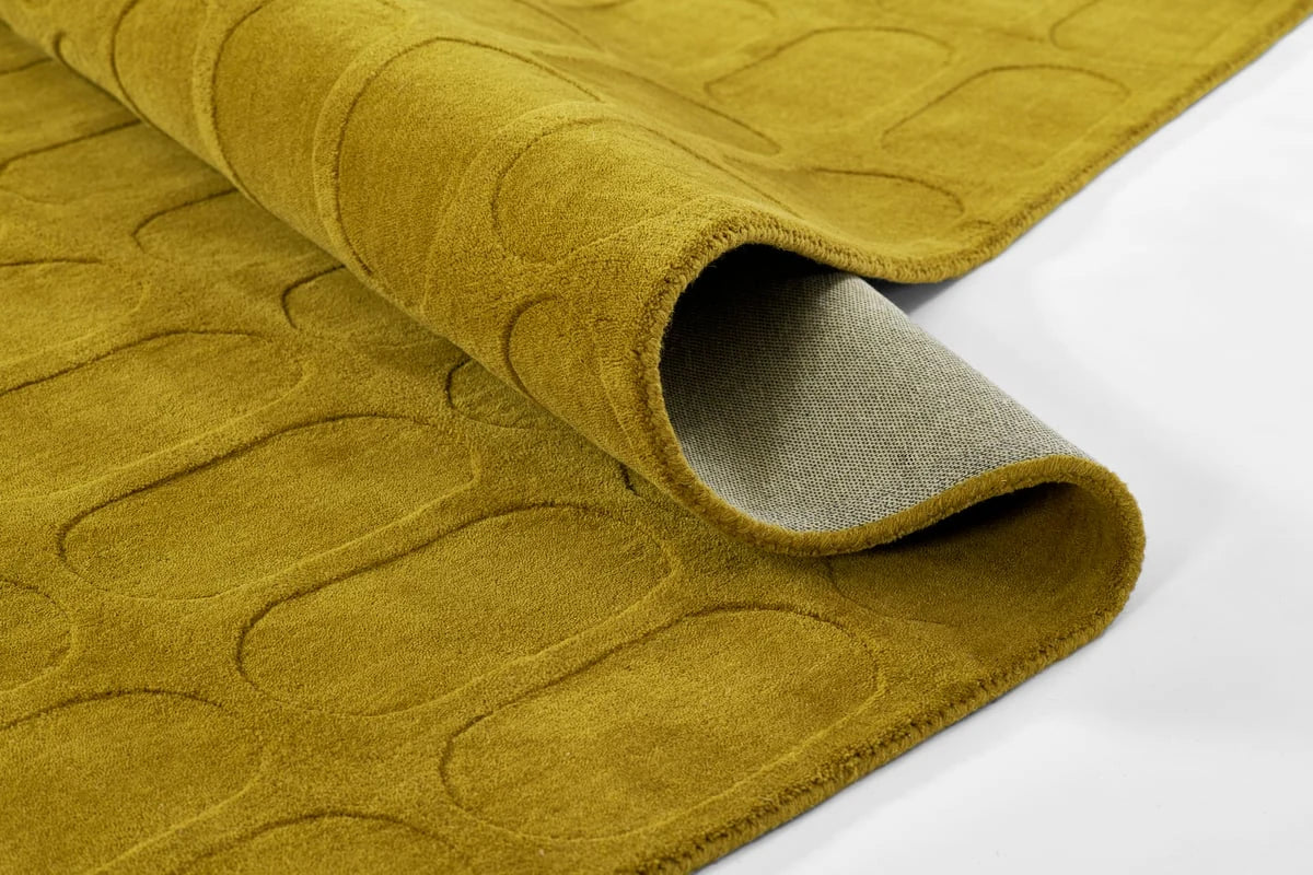 Morris Mustard Geometric Hand-Tufted Wool Rug - Image 3