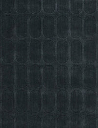 Morris Navy Geometric Hand-Tufted Wool Rug - Image 2