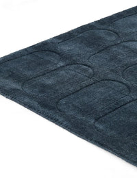 Morris Navy Geometric Hand-Tufted Wool Rug - Image 4