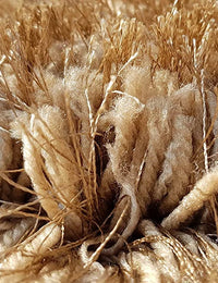 Mud Beige Solid Plush Shag Rug - Image 3