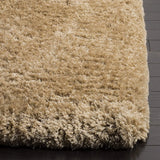 Mud Beige Solid Plush Shag Rug - Image 4